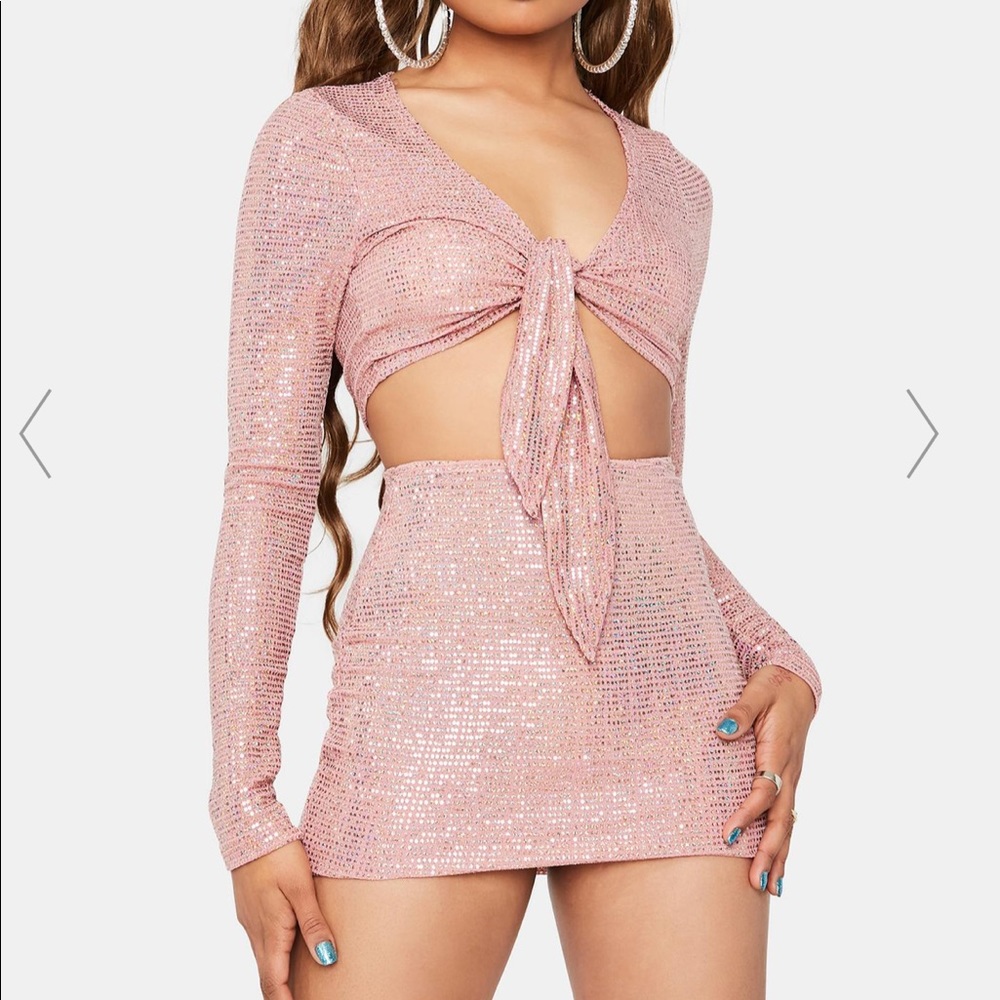 SPARKLY SKIRT SET • DOLLS KILL